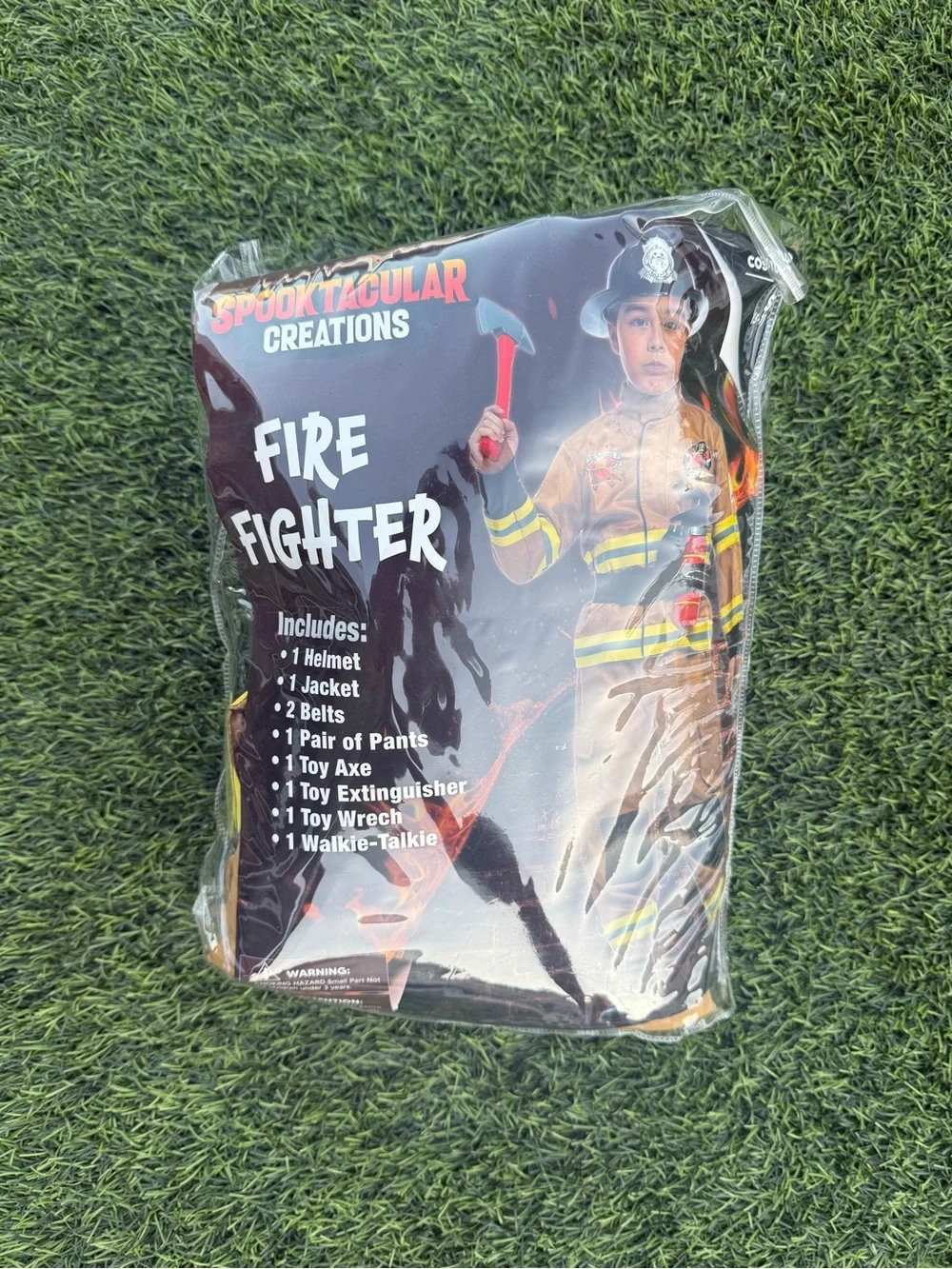 Kids Fire Fighter Costume - Brown